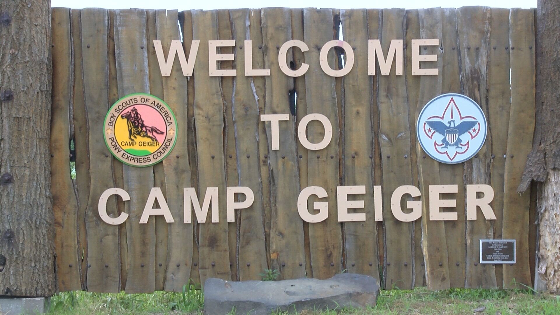 Welcome to Camp Geiger sign